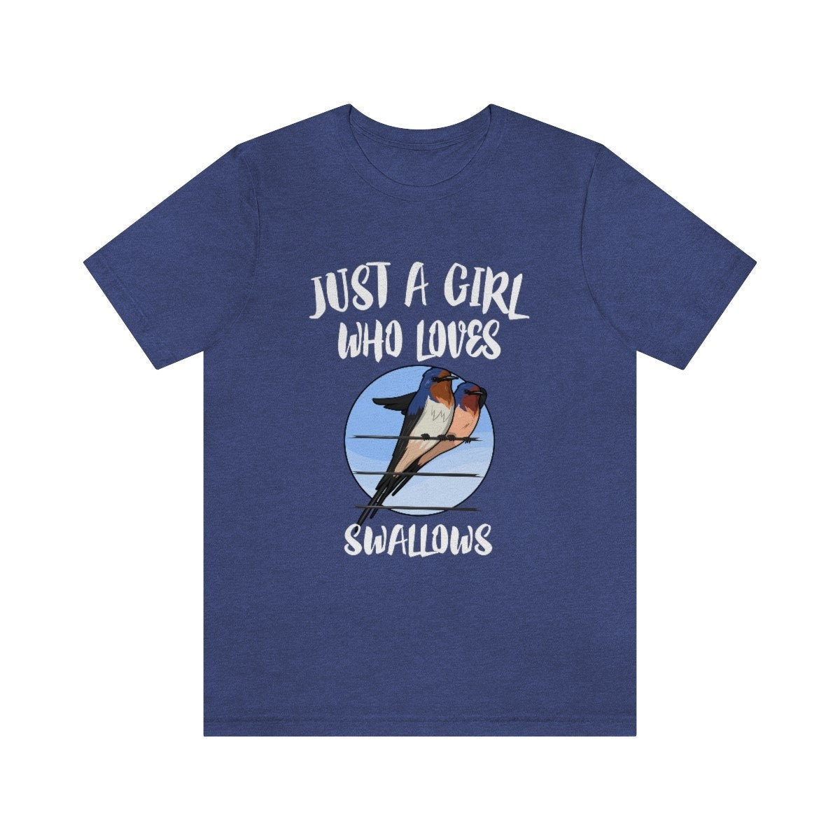 Just A Girl Who Loves Swallows Birds Shirt, Swallow Lover Shirt, Birding Gift, Bird Lover Shirt,  Adult Toddler Kids Gift T-Shirt Image 4