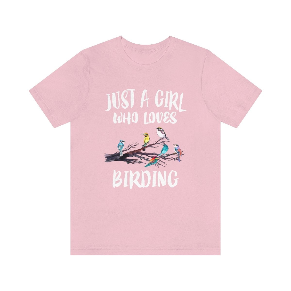 Just A Girl Who Loves Birding Birds Shirt, Birdwatching Lover Shirt, Birding Gift, Bird Lover Shirt,  Adult Toddler Kids Gift T-Shirt Image 4