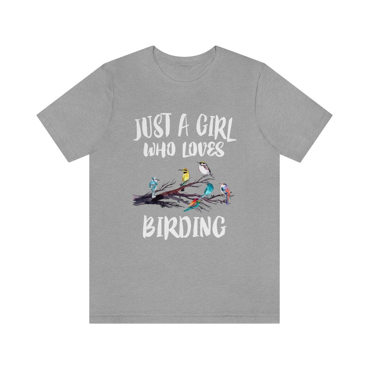 Just A Girl Who Loves Birding Birds Shirt, Birdwatching Lover Shirt, Birding Gift, Bird Lover Shirt,  Adult Toddler Kids Gift T-Shirt Image 2