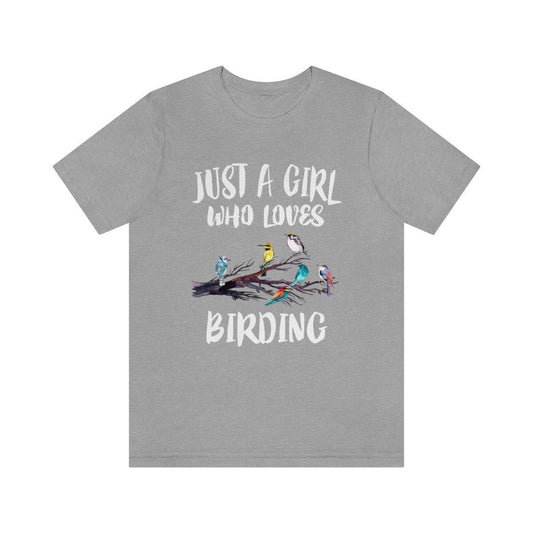 Just A Girl Who Loves Birding Birds Shirt - birding print design