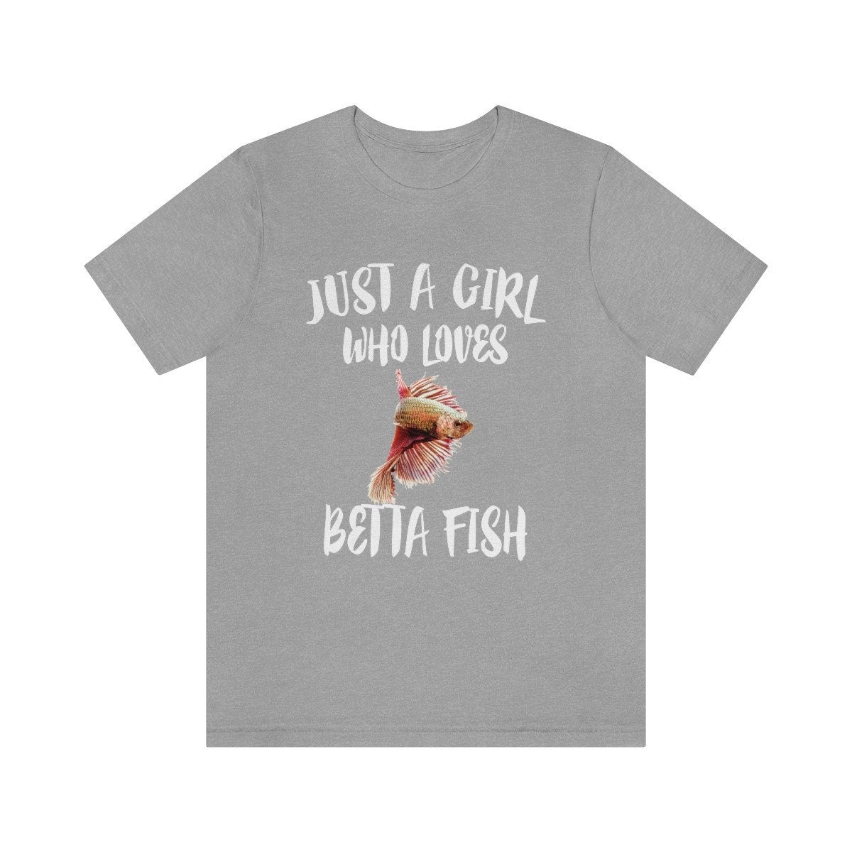 Just A Girl Who Loves Betta Fish Shirt, Betta Fish Shirt, Betta Fish Lover Gift, Betta Fish Lover Shirt, Animal Adult Kids Image 2