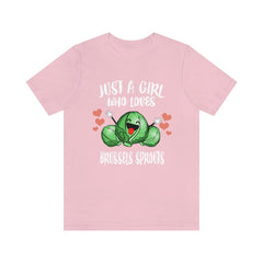 Just A Girl Who Loves Brussels Sprouts Shirt - Brussels sprout print design