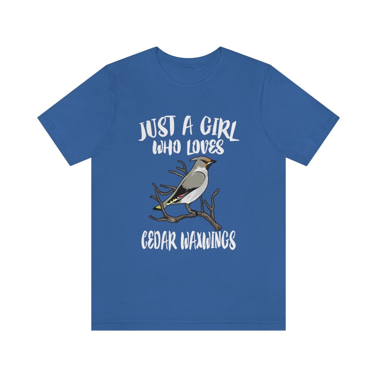 Just A Girl Who Loves Cedar Waxwings Birds Shirt, Cedar Waxwing Lover Shirt, Birding Gift, Bird Shirt,  Adult Kids Animal T-Shirt Image 2