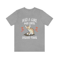 Just A Girl Who Loves Desert Foxes Shirt - desert fox print design