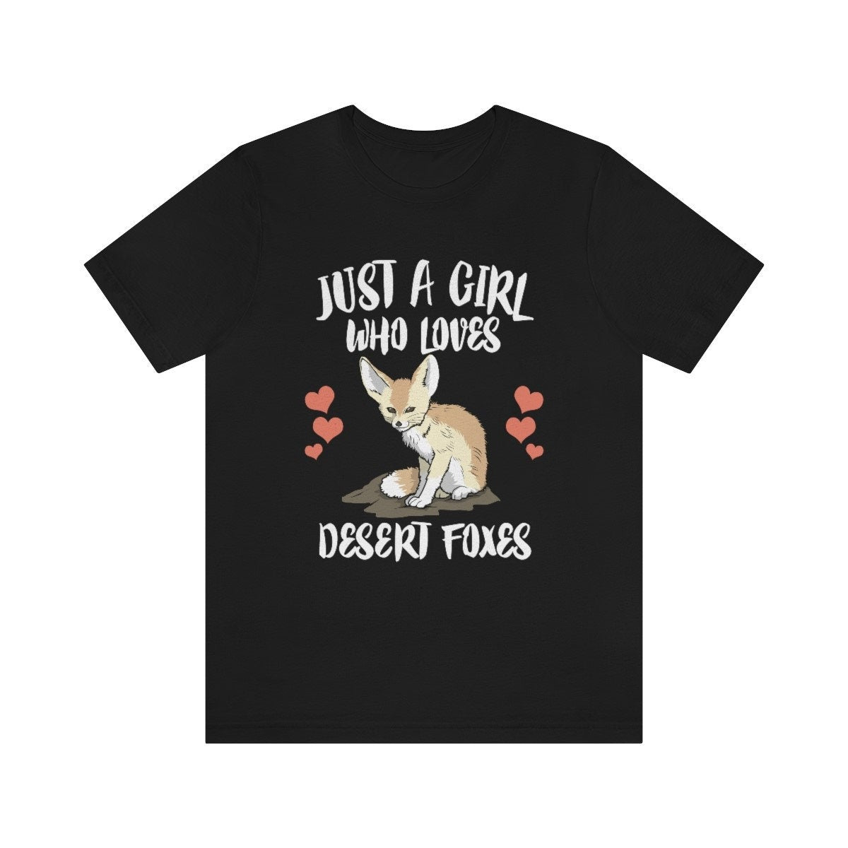 Just A Girl Who Loves Desert Foxes Shirt, Desert Fox Lover Shirt, Fox Gift, Fox Shirt, Adult Kids Animal T-Shirt Image 1