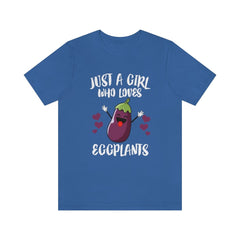 Just A Girl Who Loves Eggplants Shirt - eggplant print design
