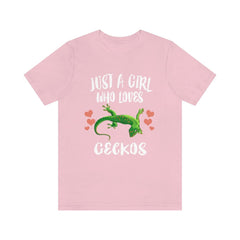 Gecko Lover T-Shirt for Girls - gecko print design