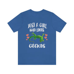 Gecko Lover T-Shirt for Girls - gecko print design