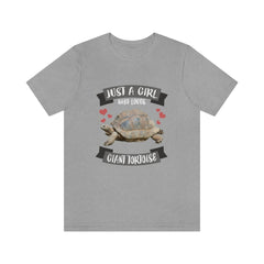 Just A Girl Who Loves Giant Tortoise Shirt - giant tortoise print design