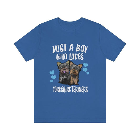 Boy Who Loves Yorkshire Terriers Shirt - Yorkshire Terrier print design