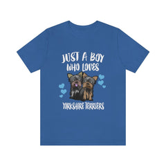 Boy Who Loves Yorkshire Terriers Shirt - Yorkshire Terrier print design