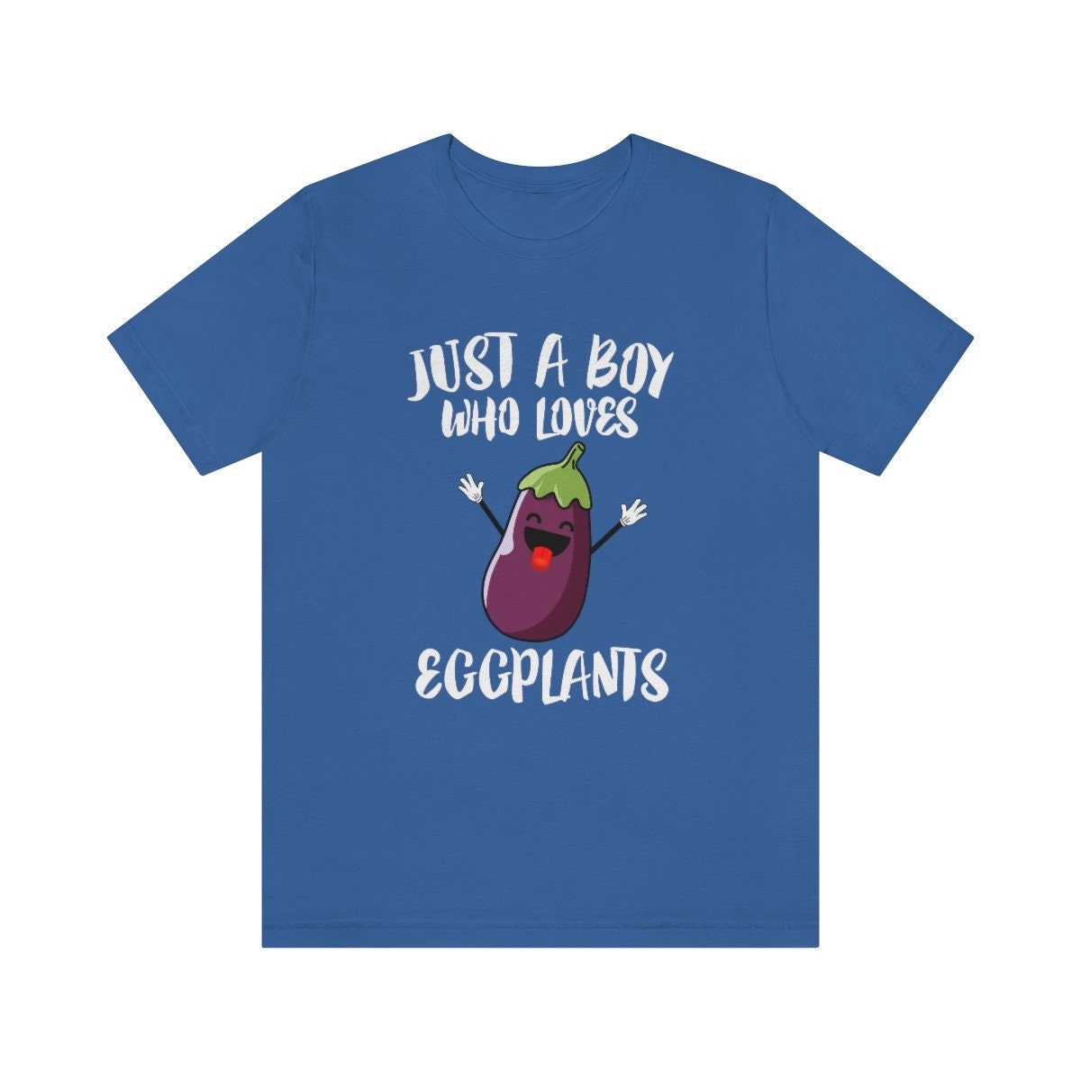 Just A Boy Who Loves Eggplants Shirt, Eggplant Lover Shirt, Vegetable Shirt, Vegan Gift, Animal Adult Kids T-Shirt Image 1