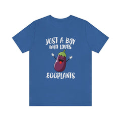 Just A Boy Who Loves Eggplants Shirt - eggplant print design