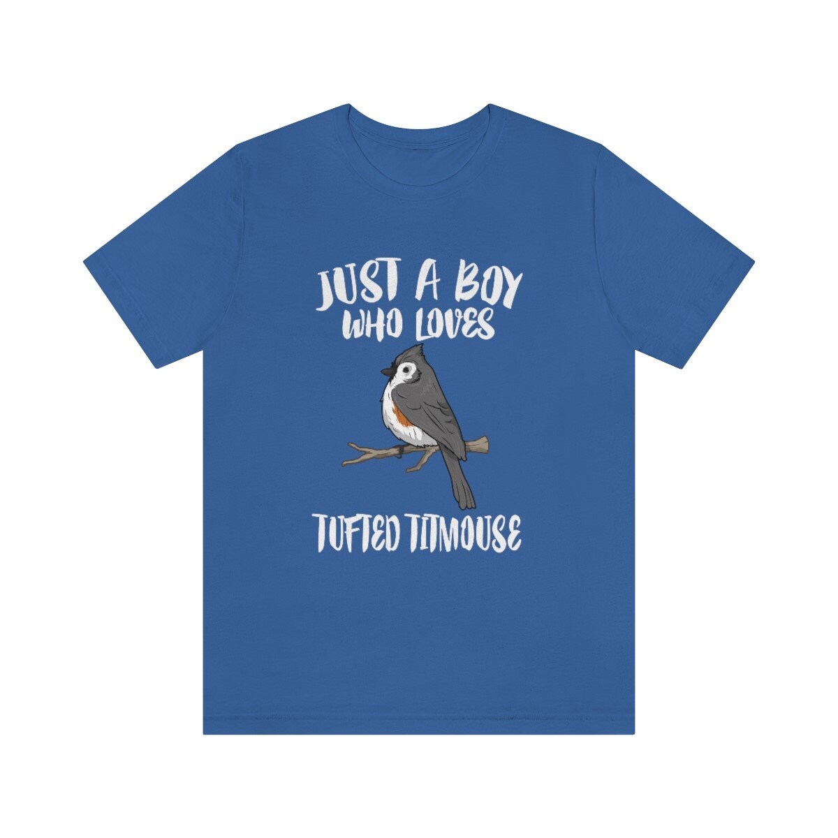 Just A Boy Who Loves Tufted Titmouse Bird Shirt, Tufted Titmouse Lover Shirt, Birding Shirt, Bird Shirt, Animal Adult Kids T-Shirt Image 4