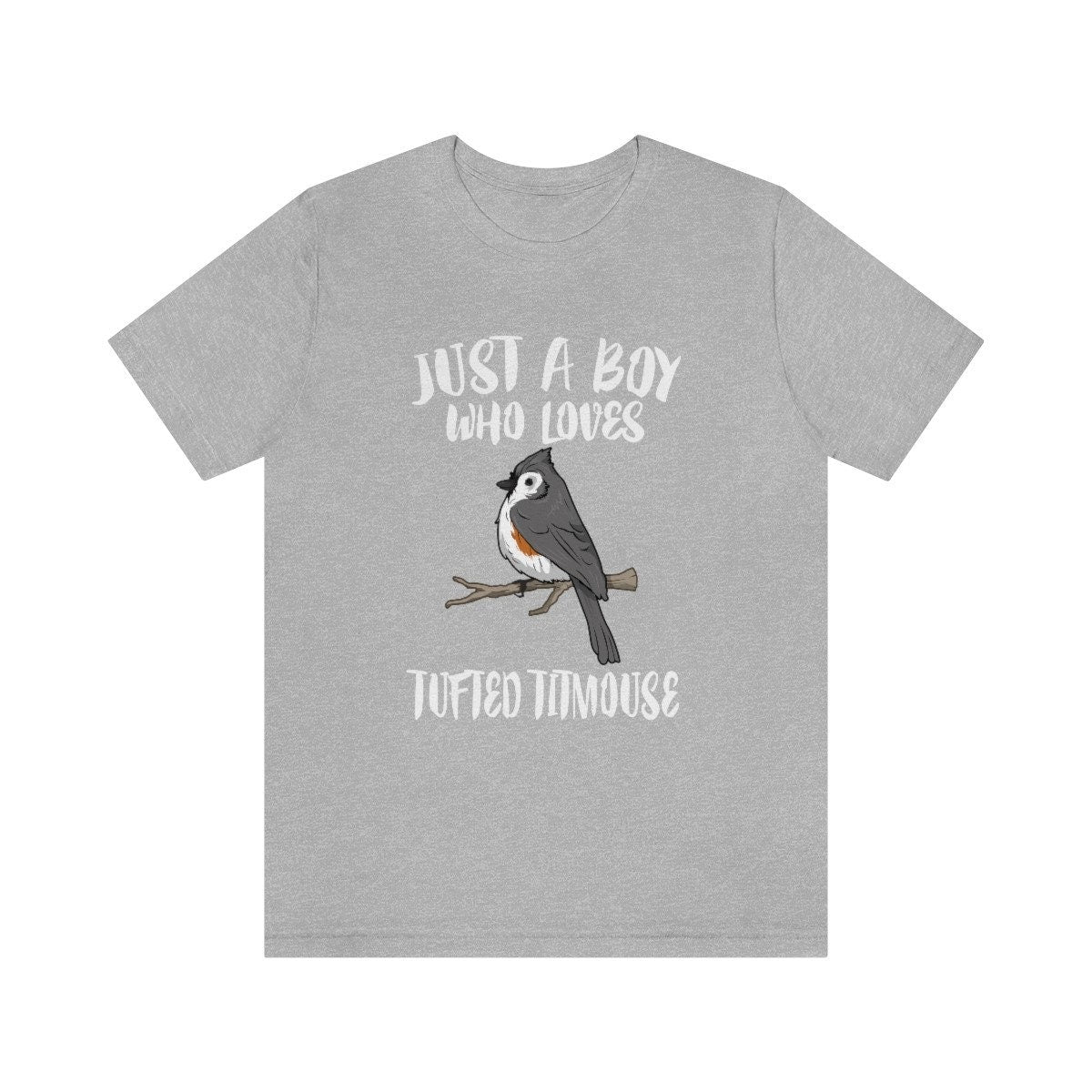 Just A Boy Who Loves Tufted Titmouse Bird Shirt, Tufted Titmouse Lover Shirt, Birding Shirt, Bird Shirt, Animal Adult Kids T-Shirt Image 3