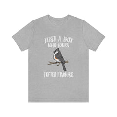 Boy Who Loves Tufted Titmouse Birds Shirt - Tufted Titmouse print design