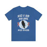 Just A Boy Who Loves Bald Eagles Bird Shirt, Bald Eagle Lover Shirt, Birding Shirt, Eagle Shirt, Animal Adult Kids T-Shirt Image 3