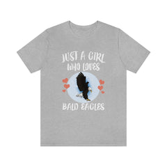 Just A Girl Who Loves Bald Eagles Bird Shirt - Bald Eagle print design