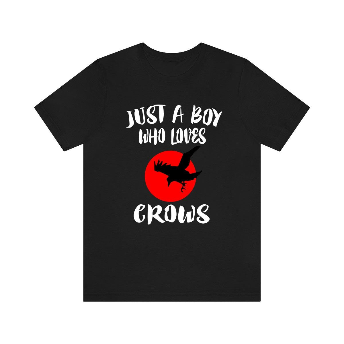 Just A Boy Who Loves Crows Birds Shirt, Crow Lover Shirt, Birding Shirt, Crow Gift, Animal Adult Kids T-Shirt Image 1