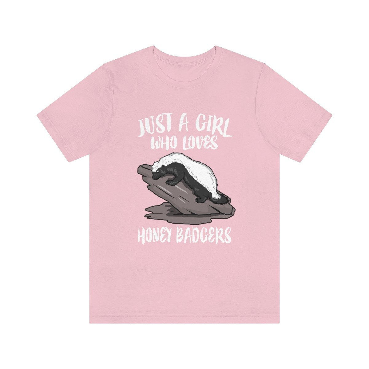 Just A Girl Who Loves Honey Badgers Shirt, Honey Badger Lover Shirt, Honey Badger Gift, Badger Shirt, Adult Kids Animal T-Shirt Image 4