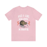 Just A Girl Who Loves Kiwis Birds Shirt, Kiwi Bird Lover Shirt, Birding Gift, Bird Shirt, Adult Kids Animal T-Shirt Image 2