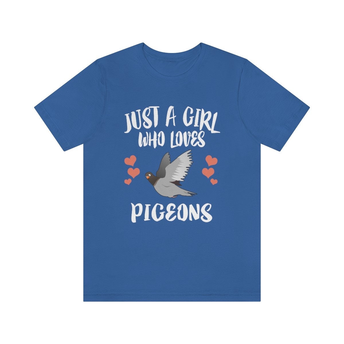 Just A Girl Who Loves Pigeons Shirt, Pigeon Lover Shirt, Pigeon Gift, Birding Shirt, Bird Shirt, Adult Kids Animal T-Shirt Image 2