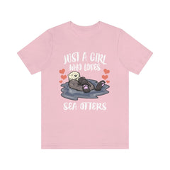 Just A Girl Who Loves Sea Otters Shirt - sea otter print design