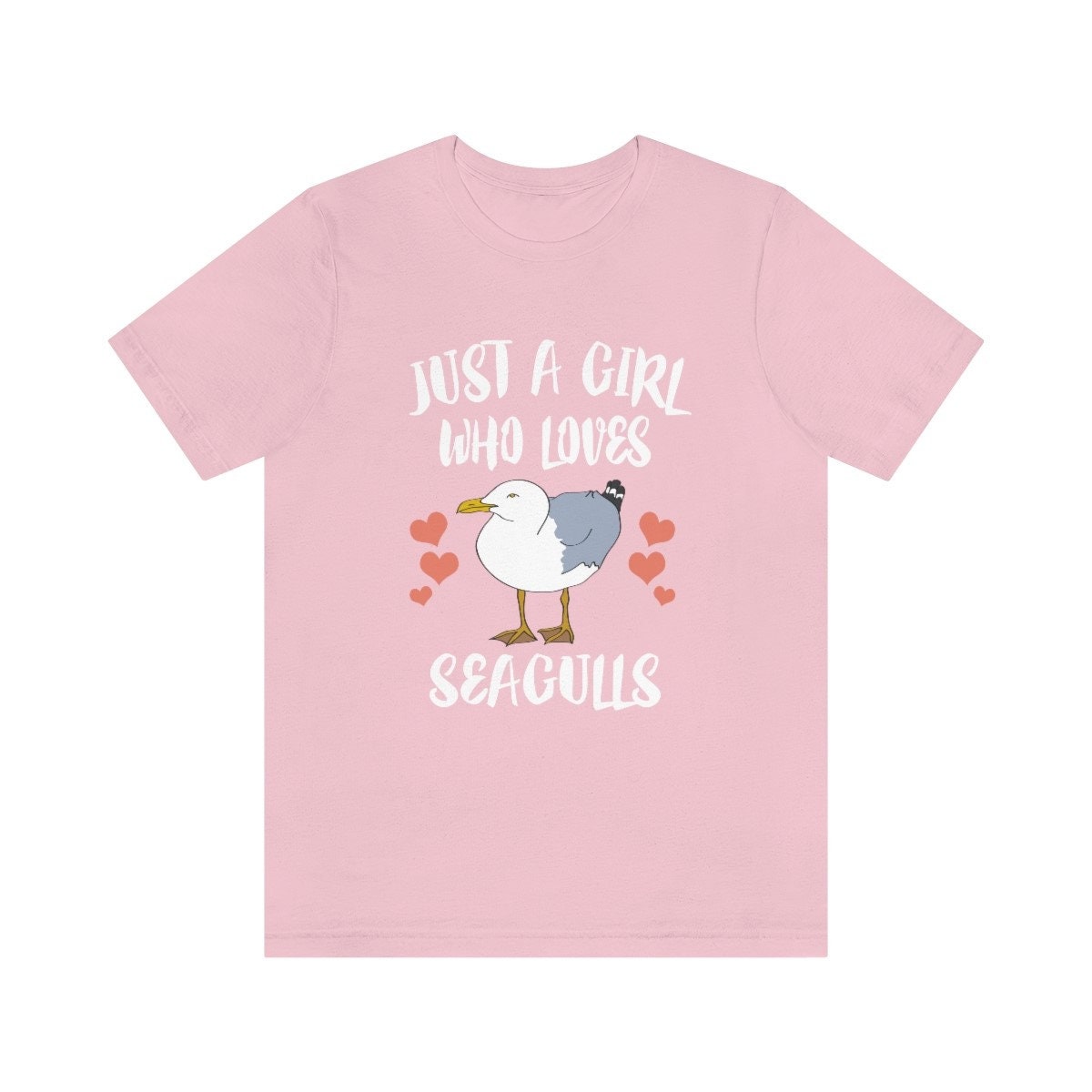 Just A Girl Who Loves Sea Gulls Shirt, Sea Gull Lover Shirt, Sea Gull Gift, Birding Shirt, Bird Adult Kids Animal T-Shirt Image 4