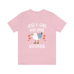 Just A Girl Who Loves Sea Gulls Shirt - seagull print design