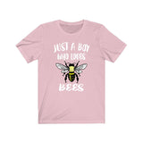 Just A Boy Who Loves Bees Shirt, Bee Lover Shirt, Bee Shirt, Bee Gift, Animal Adult Kids T-Shirt Image 4