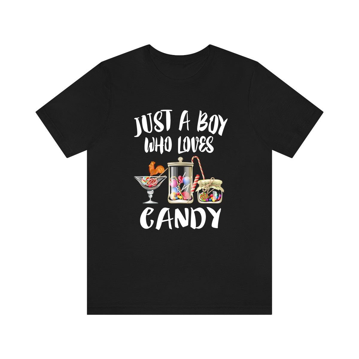 Just A Boy Who Loves Candy Shirt, Candy Lover Shirt, Candy Shirt, Candy Gift, Adult Kids T-Shirt Image 1