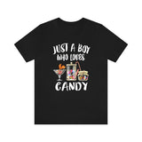 Just A Boy Who Loves Candy Shirt, Candy Lover Shirt, Candy Shirt, Candy Gift, Adult Kids T-Shirt Image 1
