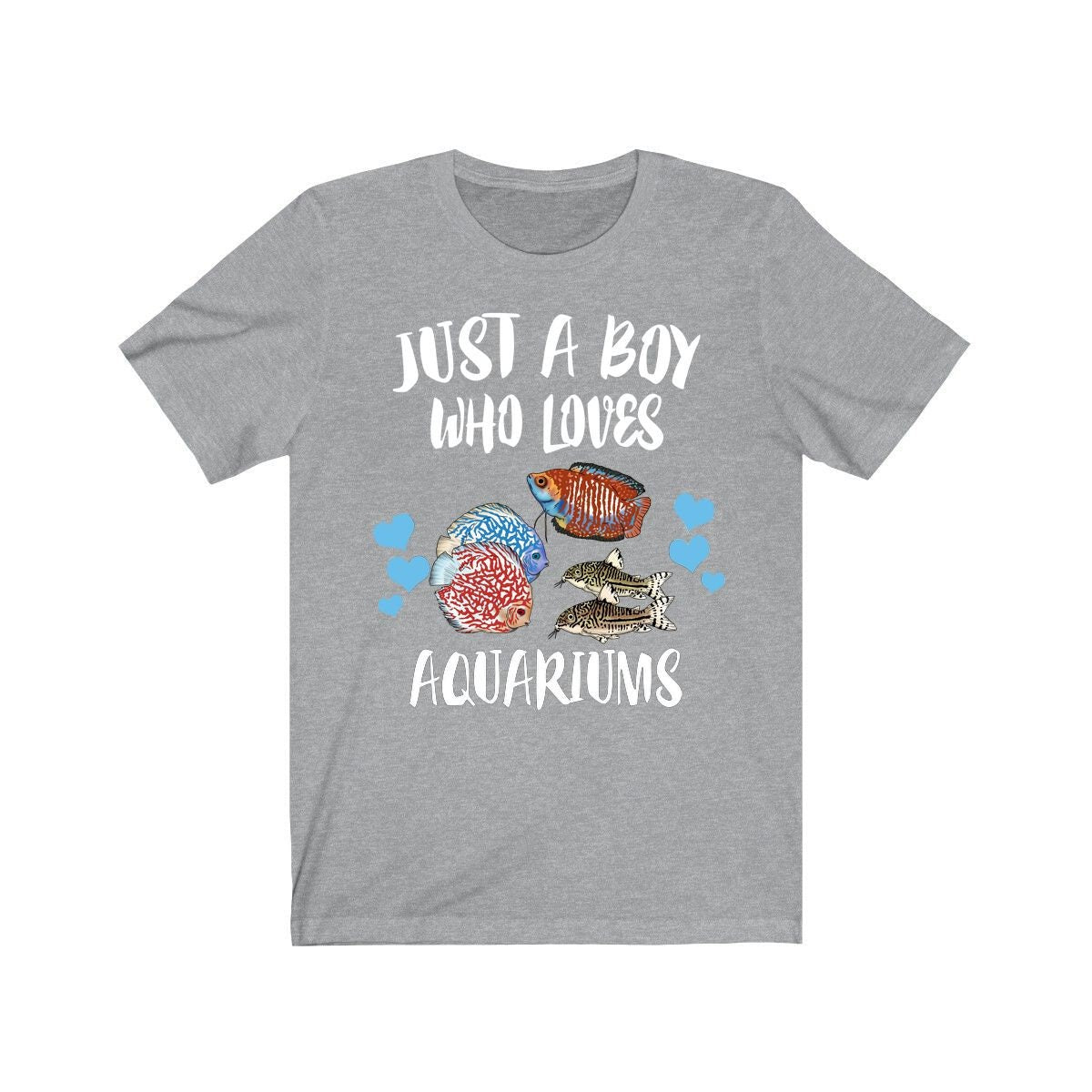 Just A Boy Who Loves Aquariums Fish Shirt, Aquarium Lover Shirt, Fish tank Shirt, Aquarium Lover Gift,  Adult Toddler Kids T-Shirt Image 2