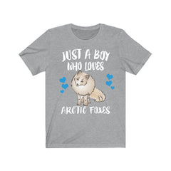 Just A Boy Who Loves Arctic Foxes Shirt - Arctic Fox print design
