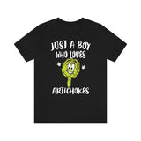 Just A Boy Who Loves Artichokes Vegetable Shirt, Artichoke Lover Shirt, Vegan Shirt, Vegetable Lover Gift,  Adult Toddler Kids T-Shirt Image 3