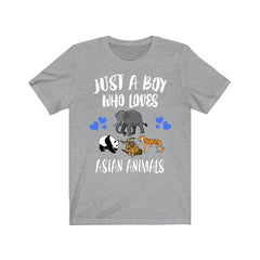 Just A Boy Who Loves Asian Animals Shirt - Asian wildlife print design