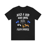 Just A Boy Who Loves Asian Animals Shirt, Panda Lover Shirt, Orangutan Shirt, Elephant Lover Gift, Tiger Shirt, Adult Toddler Kids T-Shirt Image 3