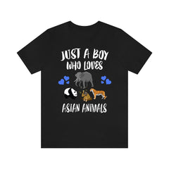 Just A Boy Who Loves Asian Animals Shirt - Asian wildlife print design
