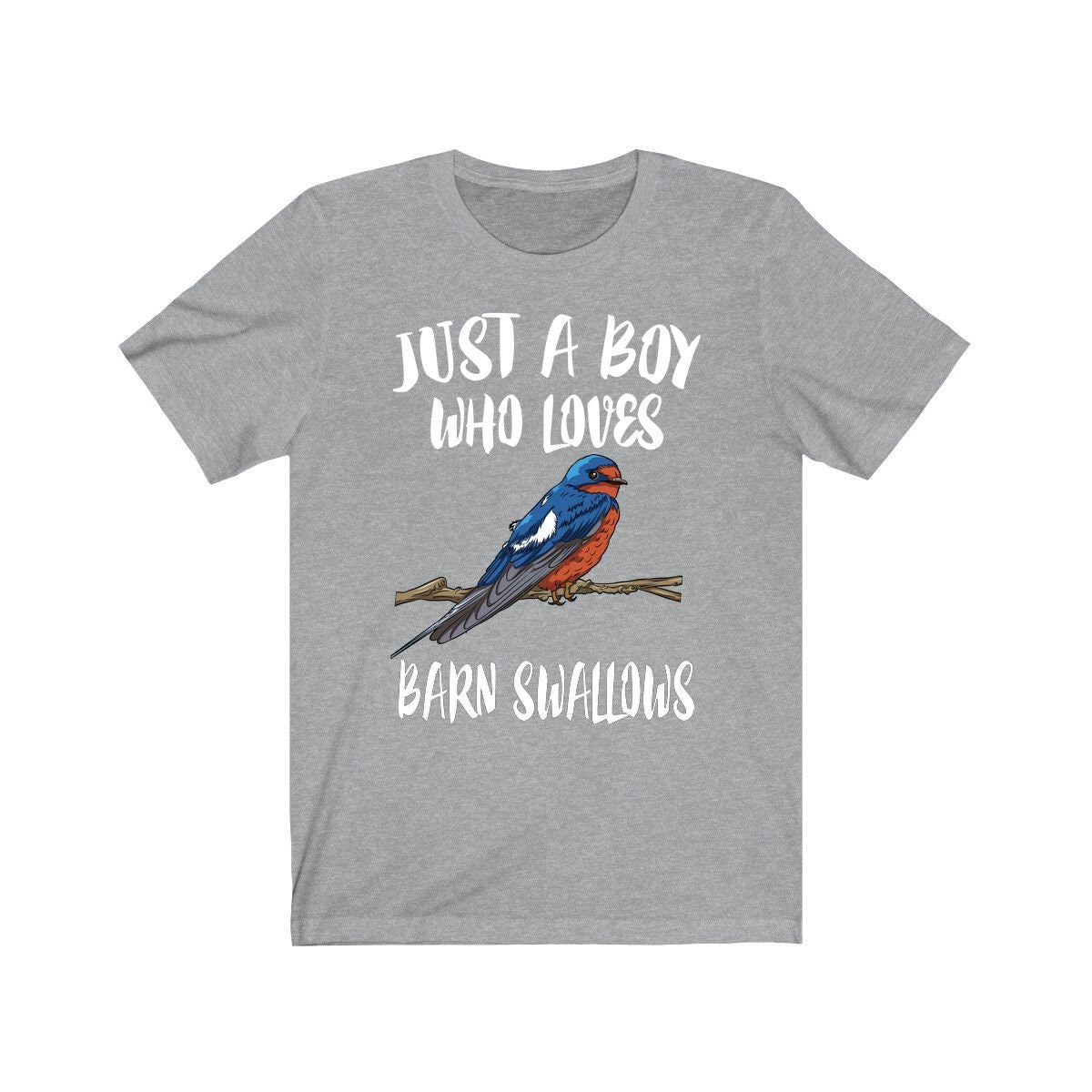 Just A Boy Who Loves Barn Swallows Shirt, Swallow Lover Shirt, Birding Shirt, Bird Lover Gift, Animal Adult Toddler Kids T-Shirt Image 1