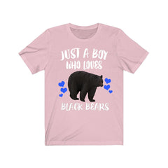Just A Boy Who Loves Black Bears Shirt - black bear print design