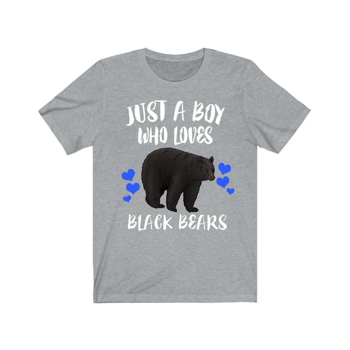 Just A Boy Who Loves Black Bears Shirt, Black Bear Lover Shirt, Bear Shirt, Bear Lover Gift, Animal Adult Toddler Kids T-Shirt Image 1