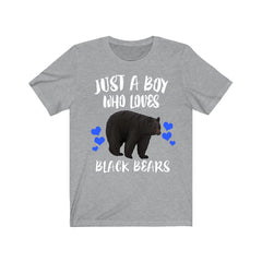 Just A Boy Who Loves Black Bears Shirt - black bear print design