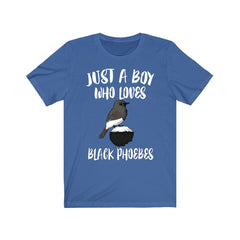 Just A Boy Who Loves Black Phoebes Birds Shirt - black phoebe print design