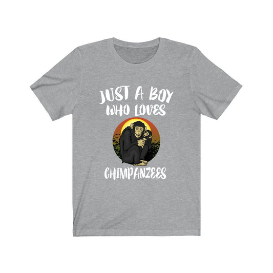 Just A Boy Who Loves Chimpanzees Shirt - chimpanzee print design