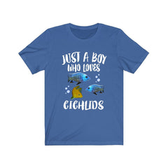 Just a boy who loves cichlids African aquarium fish lover tee