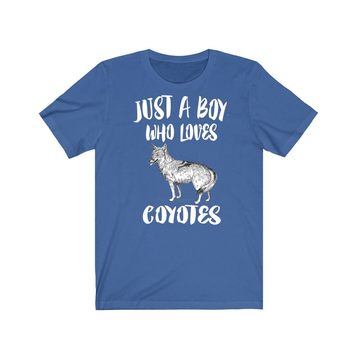 Just A Boy Who Loves Coyotes Shirt, Coyote Lover Shirt, Coyote Shirt, Coyote Lover Gift, Animal Adult Kids T-Shirt Image 2