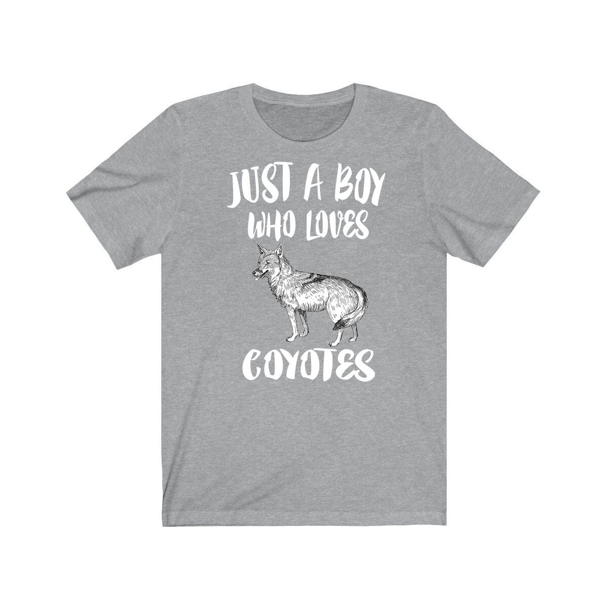 Just A Boy Who Loves Coyotes Shirt, Coyote Lover Shirt, Coyote Shirt, Coyote Lover Gift, Animal Adult Kids T-Shirt Image 3