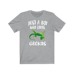Just A Boy Who Loves Geckos Lizards Shirt - gecko print design