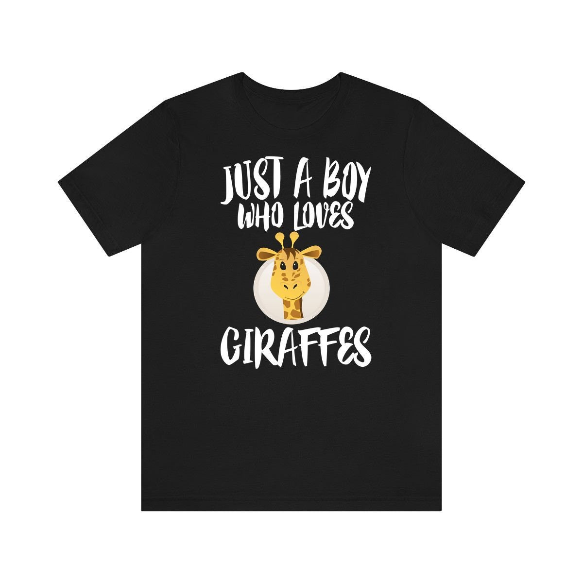 Just A Boy Who Loves Giraffes Shirt, Giraffe Lover Shirt, Giraffe Shirt, Giraffe Lover Gift, Animal Adult Kids T-Shirt Image 1