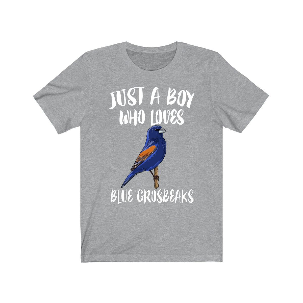 Just A Boy Who Loves Blue Grosbeaks Shirt, Blue Grosbeak Lover Shirt, Birding Shirt, Bird Lover Gift, Animal Adult Toddler Kids T-Shirt Image 1